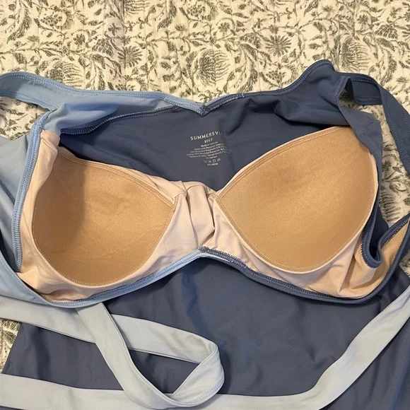 Summersalt Women's Two-Tone Blue One Piece Swimsuit - Picture 8 of 16